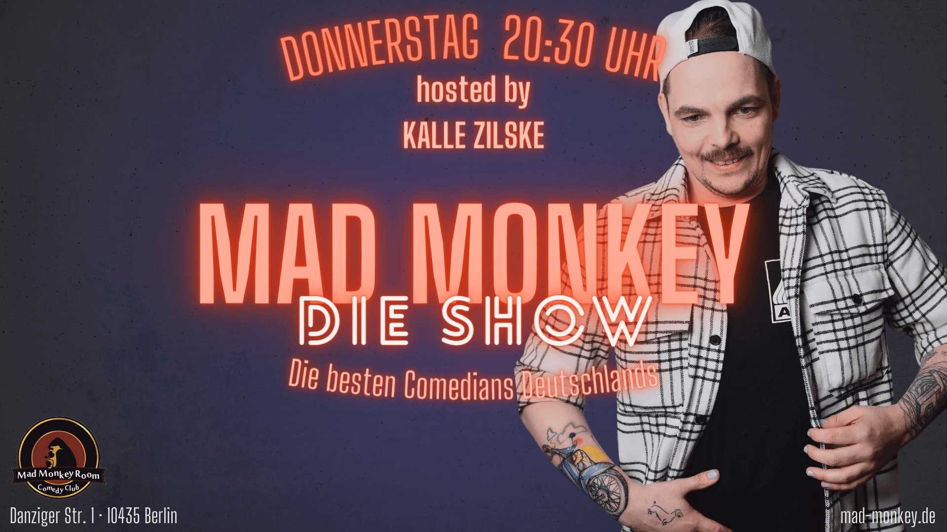 Mad Monkey Comedy Club außen - Donnerstag